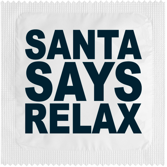 Image of funny condom "Santa says Relax"