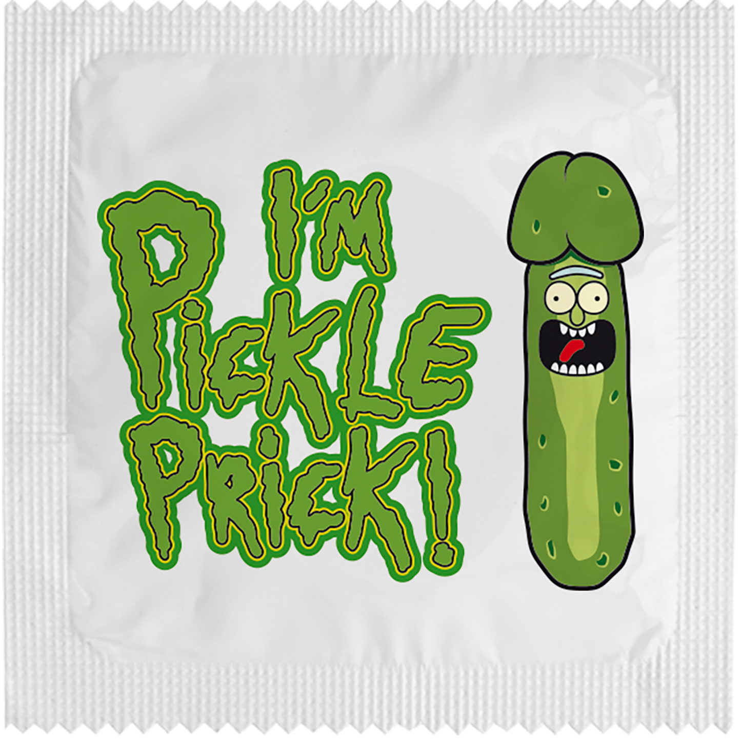 Image of funny condom "I'M Pickle Prick"