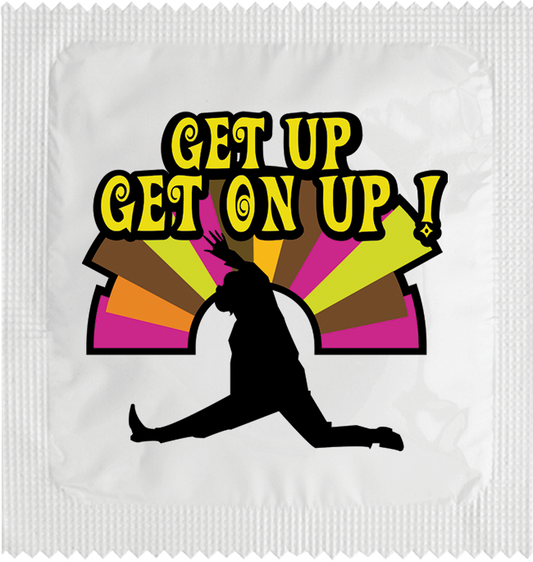 Image of funny condom "Get up Get on up"