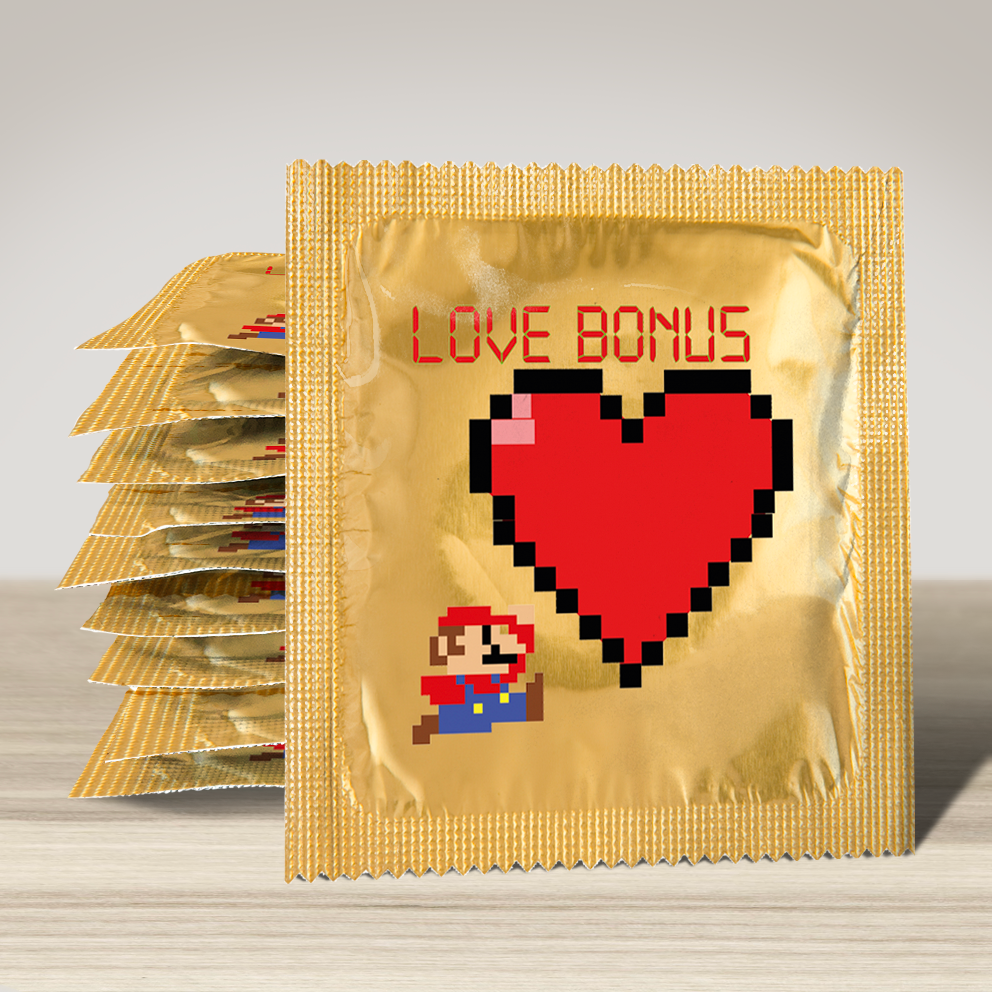 Image of funny condom "Mario Love Bonus", 10 units