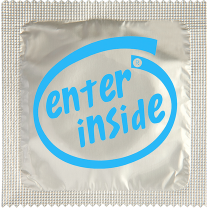 Image of funny condom "Enter Inside"