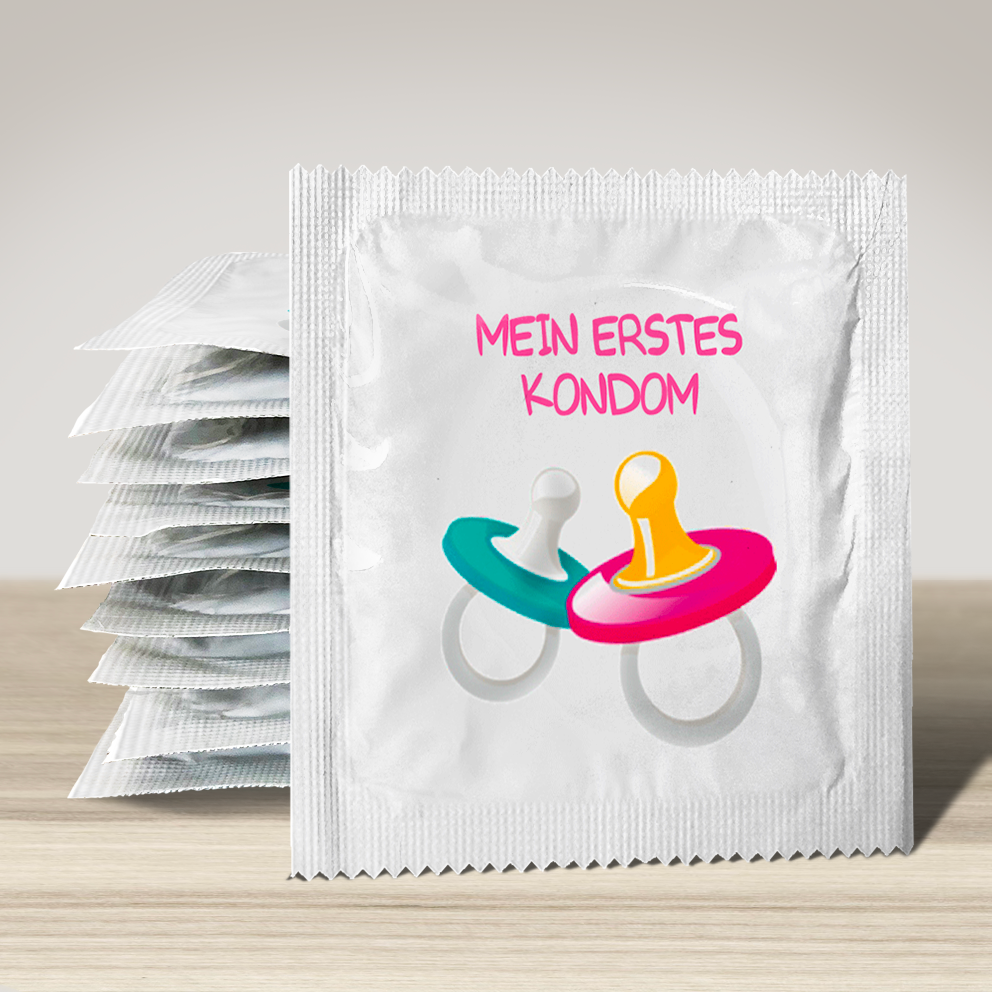 Image of funny condom "Mein Erstes Kondom", 10 units