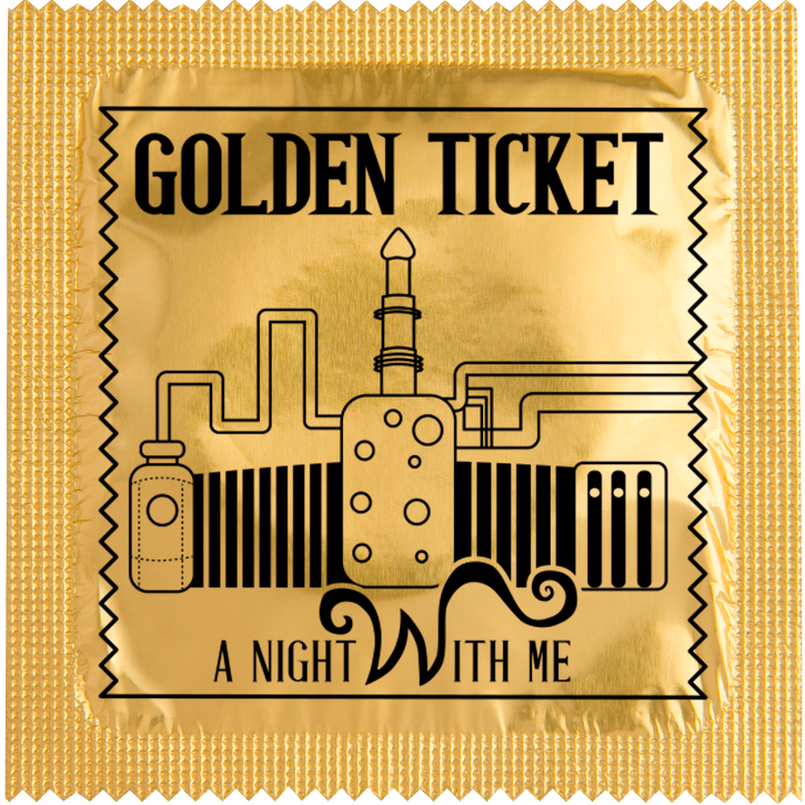 Image of funny condom "Golden Ticket"