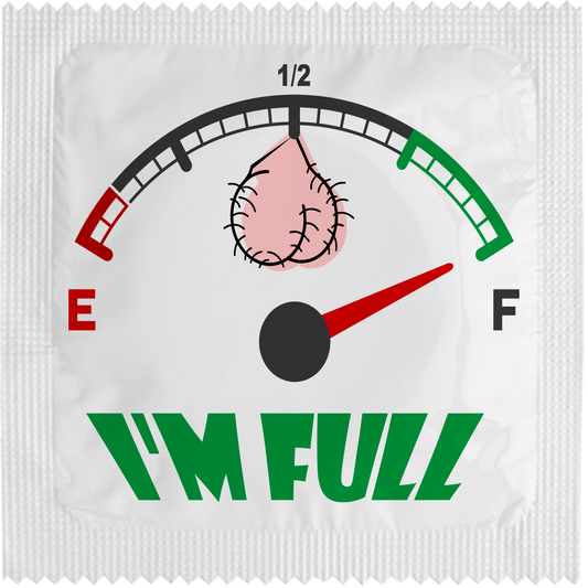 Image of funny condom "I'm full"