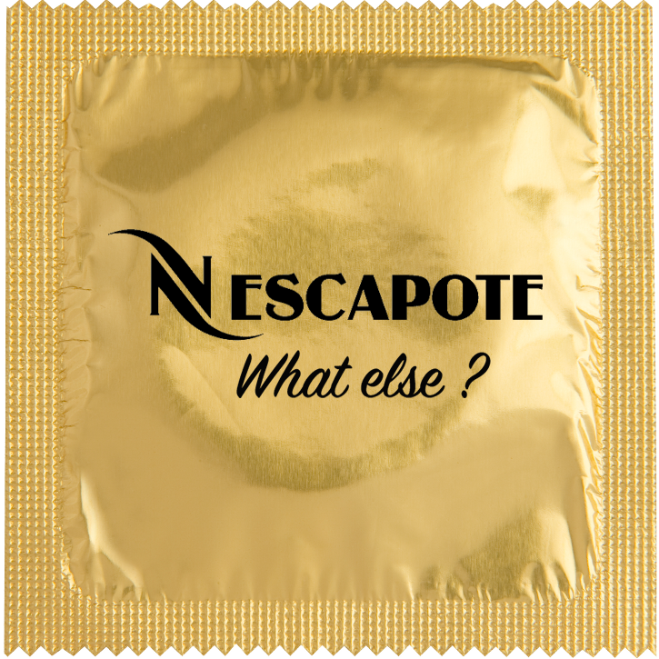 Image of funny condom "Nescapote"