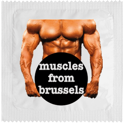 Image of funny condom "Muscles From Brussels"