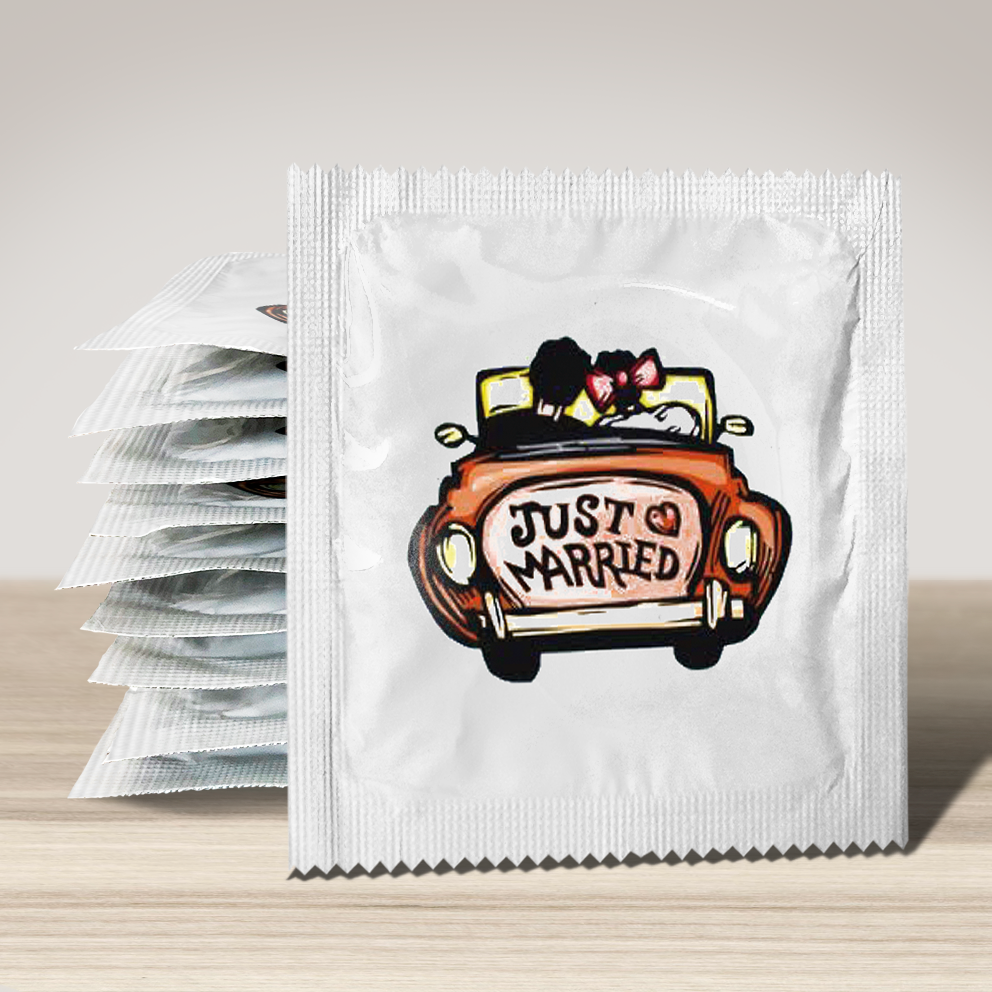 Image of funny condom "Just married", 10 units