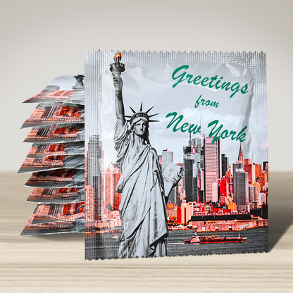 Image of funny condom "Greetings New York City", 10 units