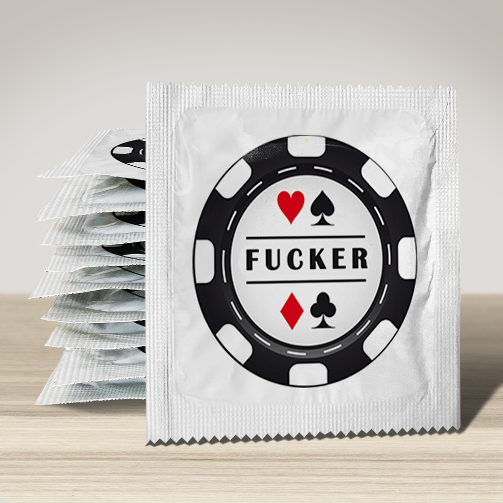 Image of funny condom "Poker Chip", 10 units
