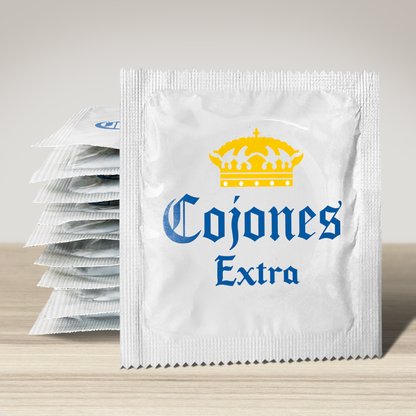 Image of funny condom "Cojones extra", 10 units