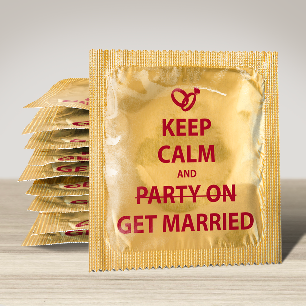 Image of funny condom "Keep Calm And Get Married", 10 units
