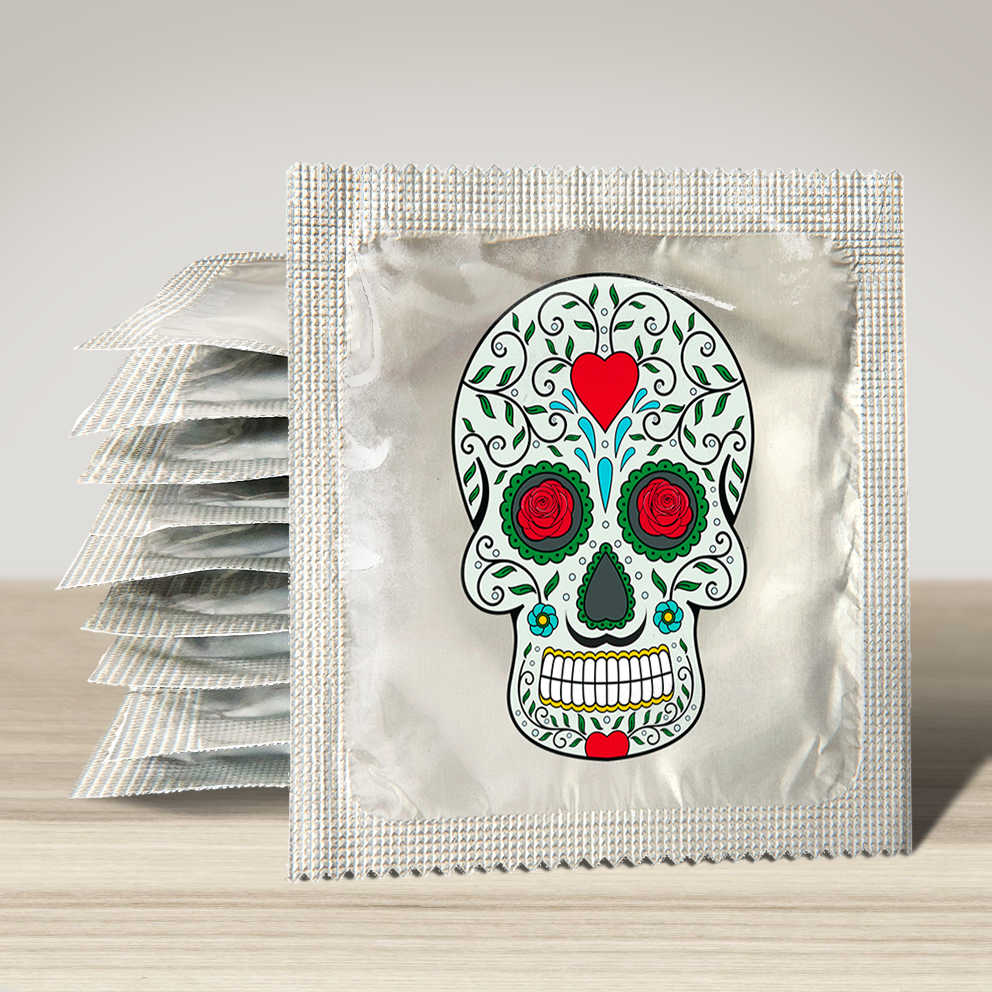 Image of funny condom "Skull 4", 10 units