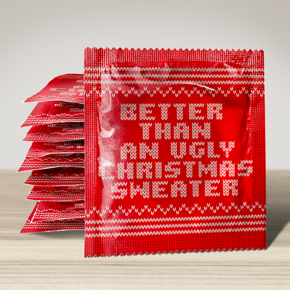 Image of funny condom "Ugly Christmas Sweater", 10 units