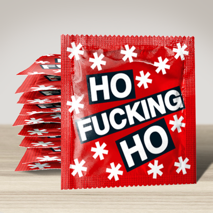 Image of funny condom "Ho Fucking Ho", 10 units