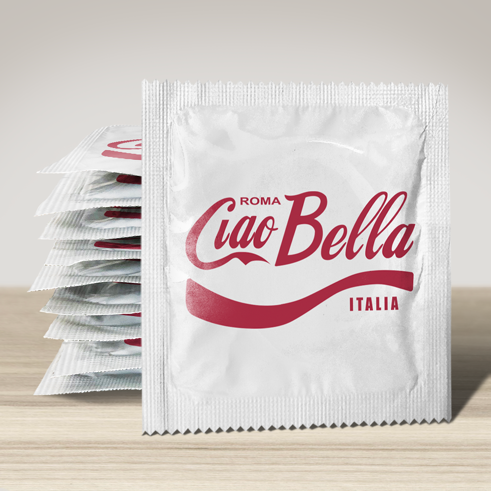 Image of funny condom "Ciao bella", 10 units