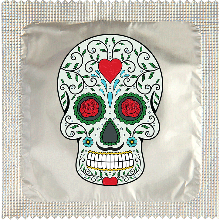 Image of funny condom "Skull 4"