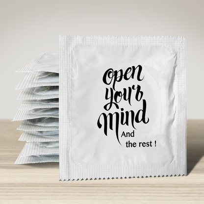 Image of funny condom "Open Your Mind", 10 units
