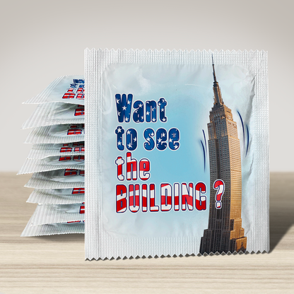 Image of funny condom "Want To See The Building", 10 units