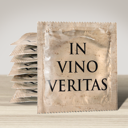 Image of funny condom "In Vino Veritas", 10 units