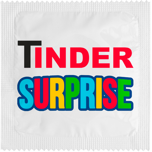 Image of funny condom "Tinder Surprise"