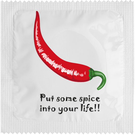 Image of funny condom "Put Some Spice Into Your Life"