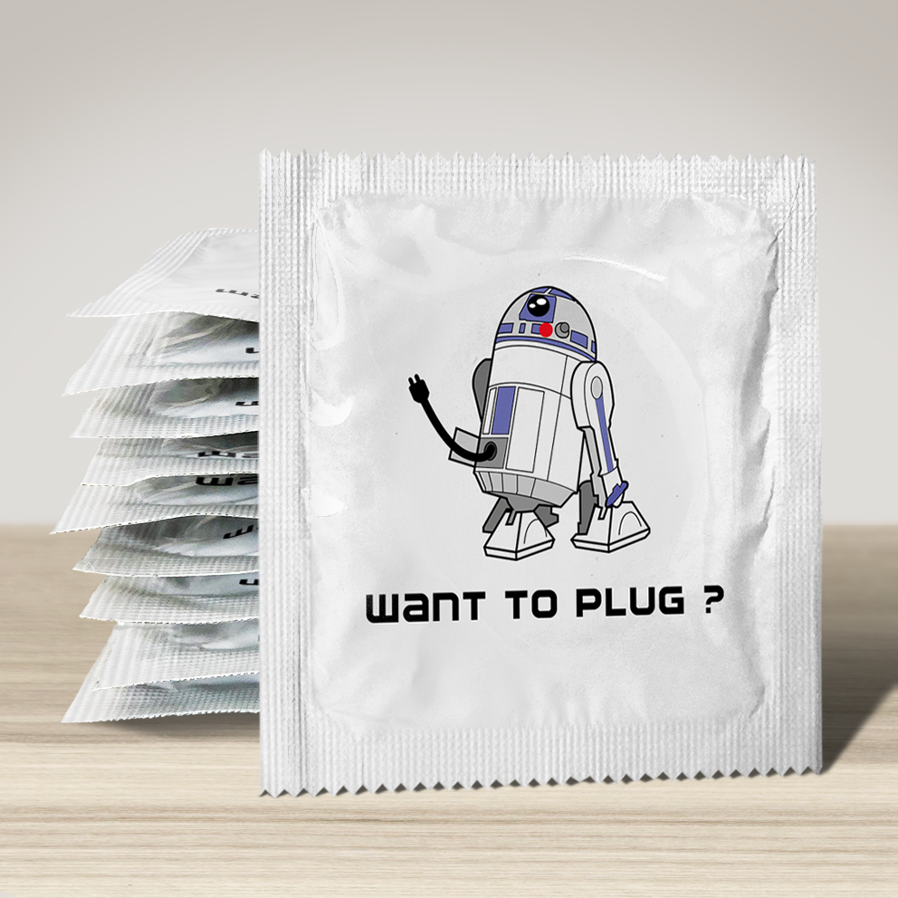Image of funny condom "Want To Plug", 10 units