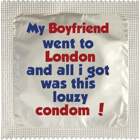 Image of funny condom "Boyfriend Lousy Condom London"