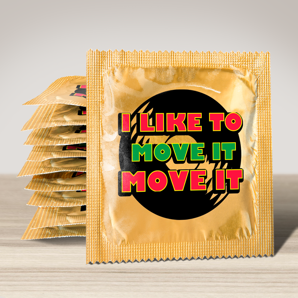 Image of funny condom "I like to move it move it", 10 units