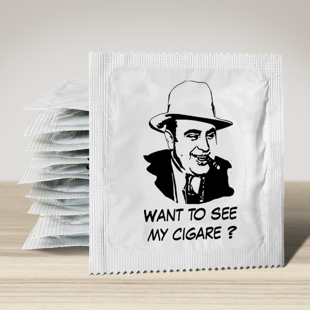 Image of funny condom "Want To See My Cigare", 10 units