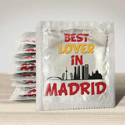 Image of funny condom "Best Lover In Madrid", 10 units