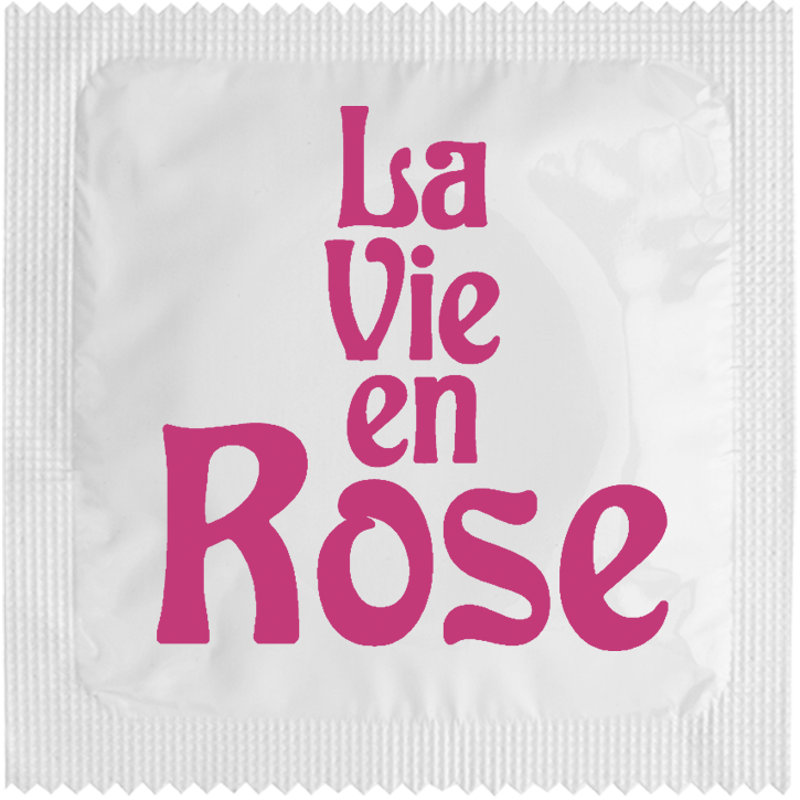 Image of funny condom "La vie en rose"