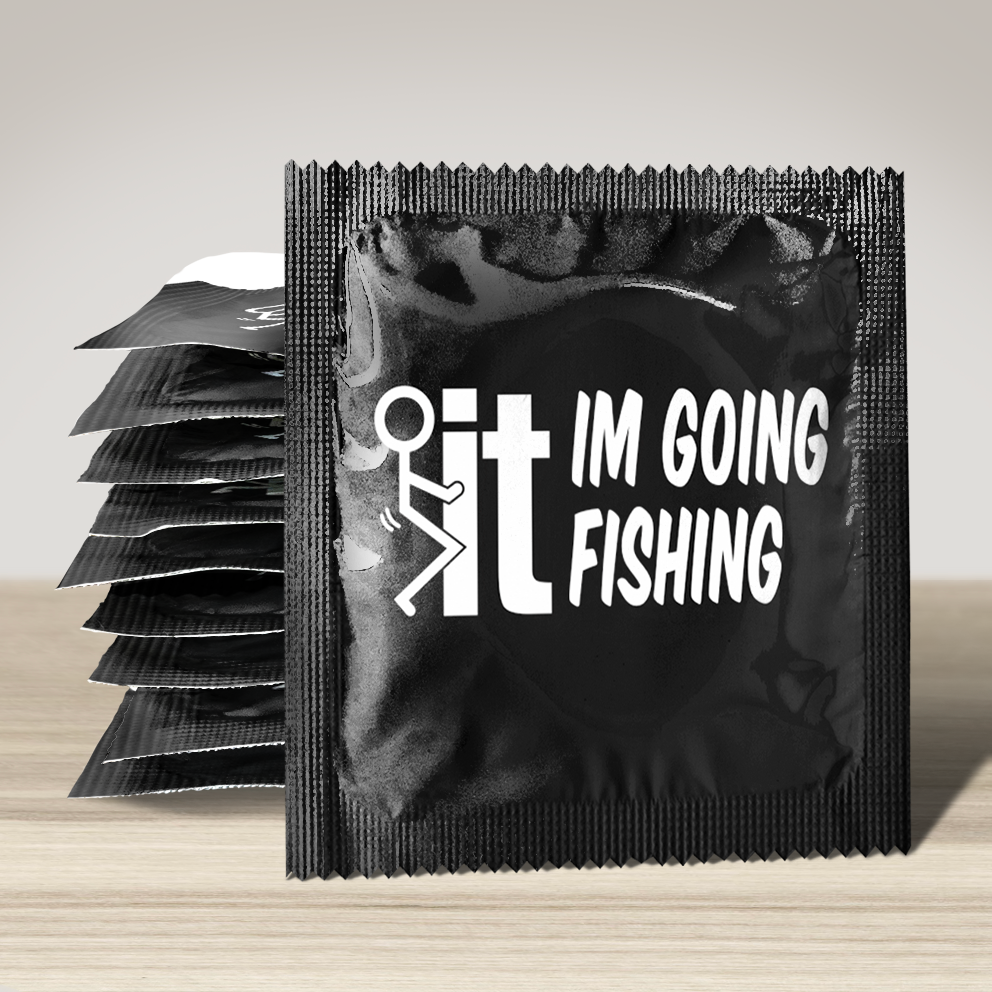 Image of funny condom "Fuck'It I'm Going Fishing", 10 units