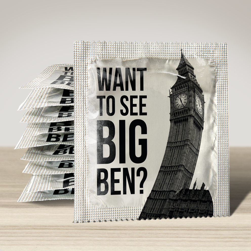 Image of funny condom "Want To See Big Ben", 10 units