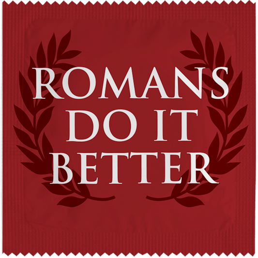 Image of funny condom "Romans Do It Better"