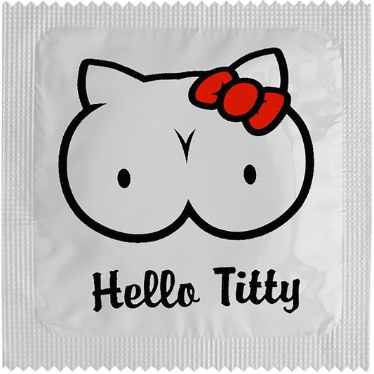 Image of funny condom "Hello Titty"