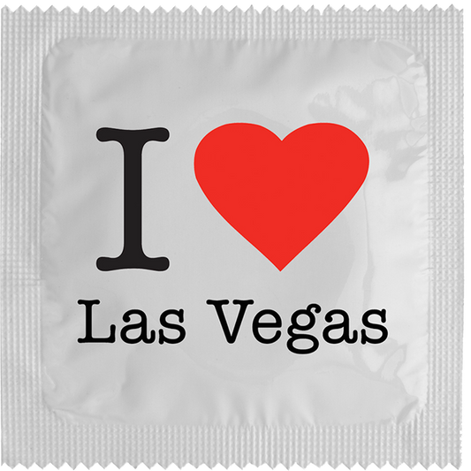 Image of funny condom "I Love Las Vegas"