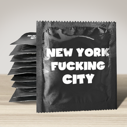 Image of funny condom "New York Fucking City", 10 units