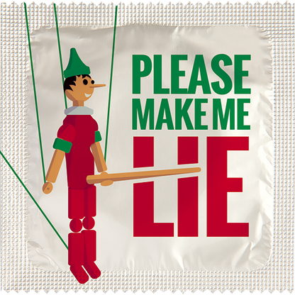 Image of funny condom "Make Me Lie Pinocchio New"