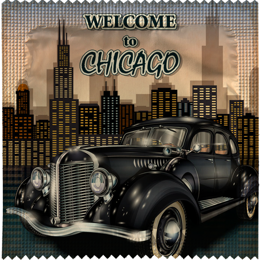 Image of funny condom "Welcome To Chicago"
