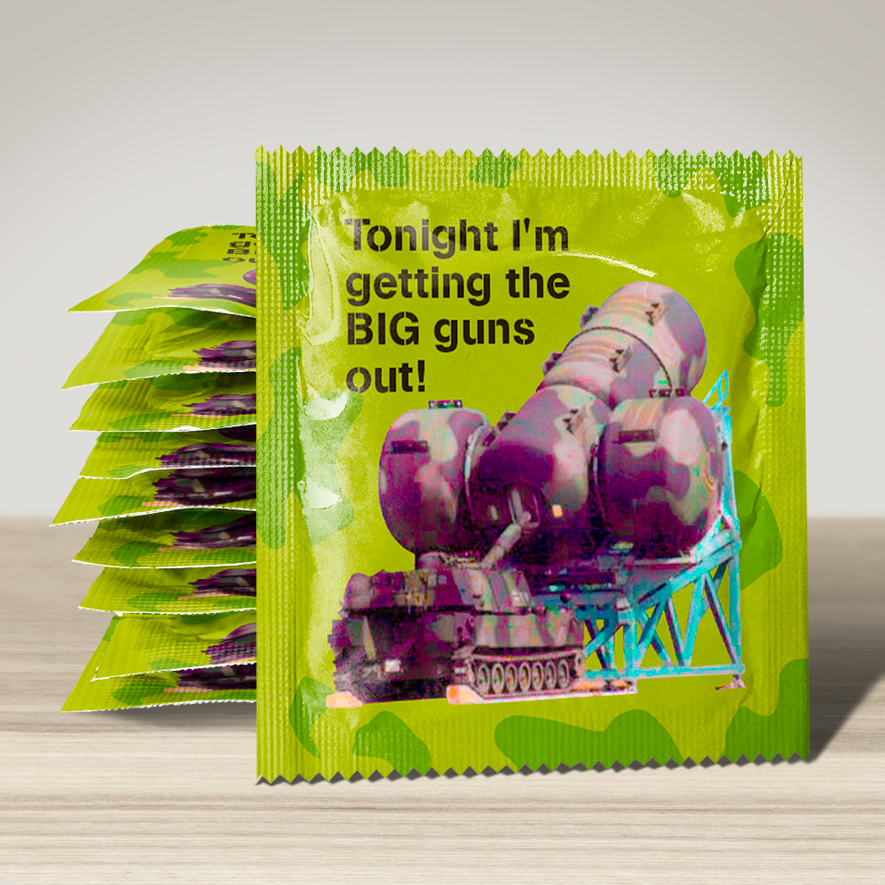 Image of funny condom "Tonight i'm getting the big gun out", 10 units