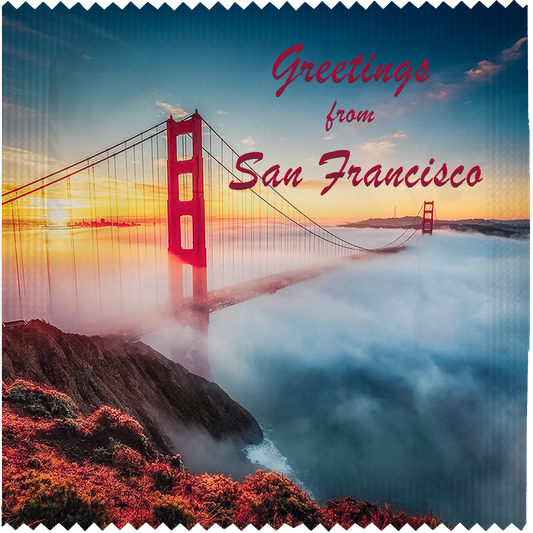 Image of funny condom "Greetings San Francisco"