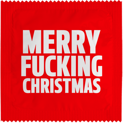 Image of funny condom "Merry Fucking Christmas"