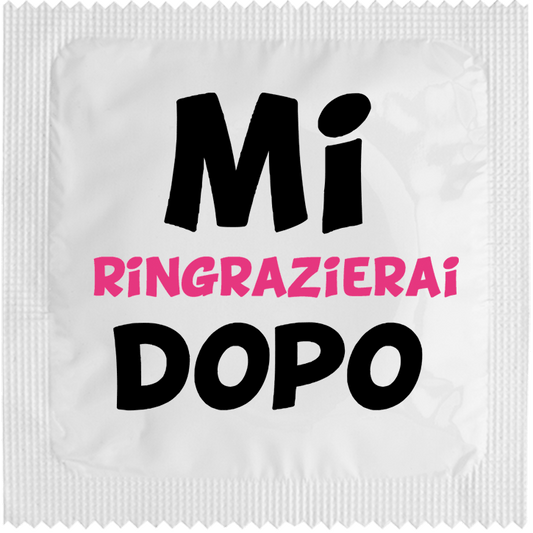 Image of funny condom "Mi Ringrazierai Dopo"