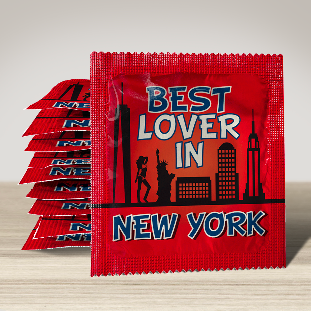 Image of funny condom "Best Lover In Newyork", 10 units