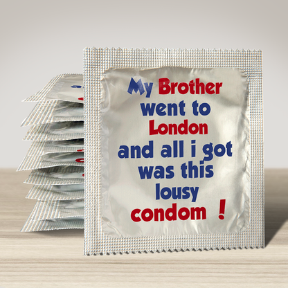 Image of funny condom "Broth Lousy Condom London", 10 units