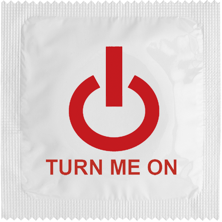 Image of funny condom "Turn me on"