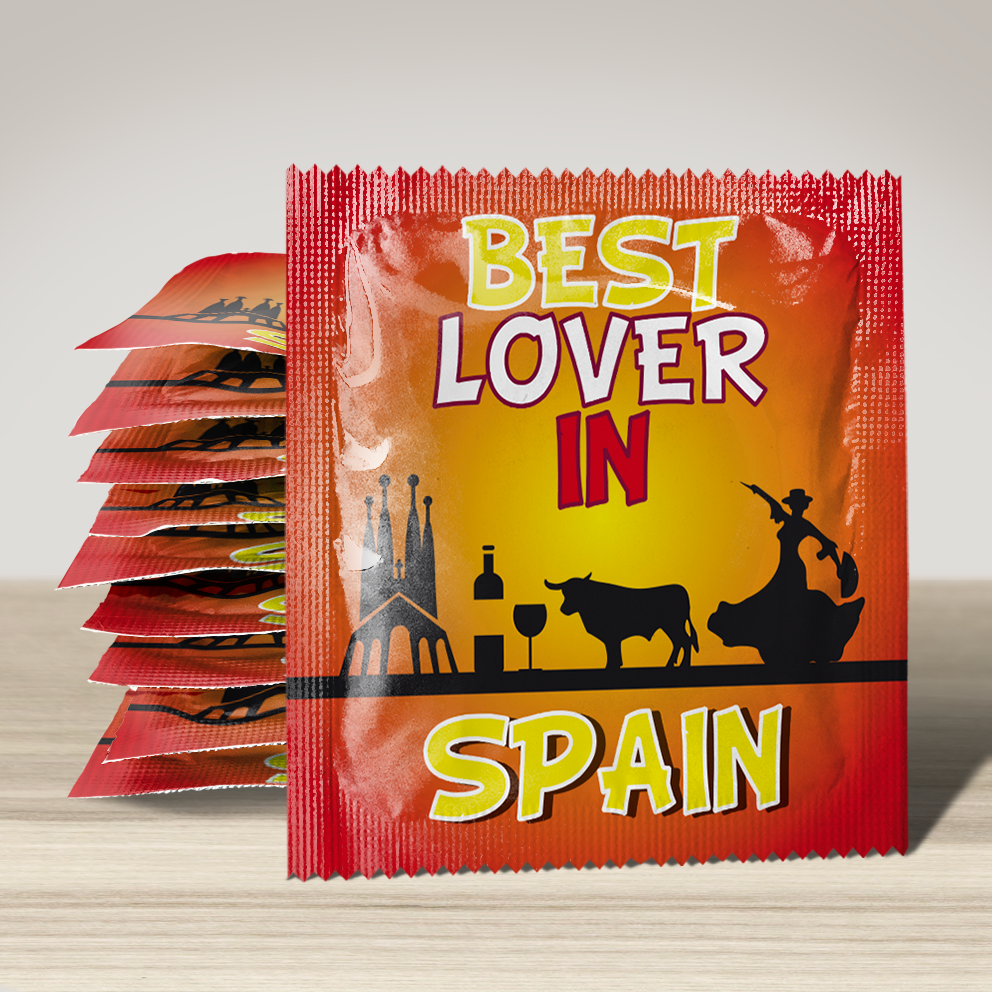 Image of funny condom "Best Lover In Spain", 10 units
