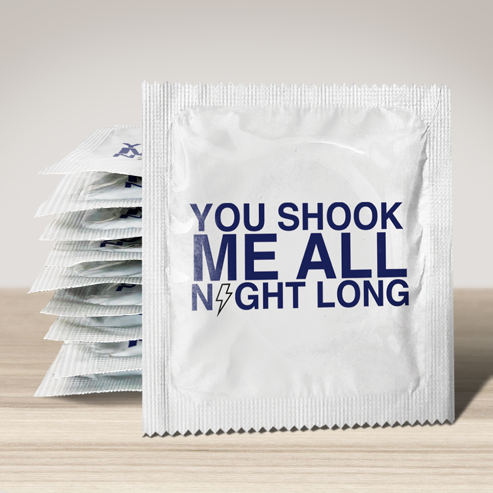 Image of funny condom "You shook me all night long", 10 units